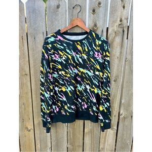 multicolor neon & black sweatshirt